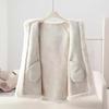 Autumn and Winter Women's Fur One-piece Faux Fur Hooded Mid-length Coat