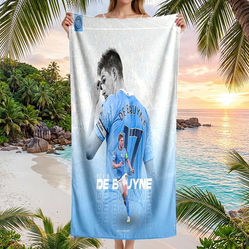 Kevin De Bruyne Beach Towel Soft Microfiber Summer Towel Quick Dry Absorbent Towel for Beach Swimming Pool Travel