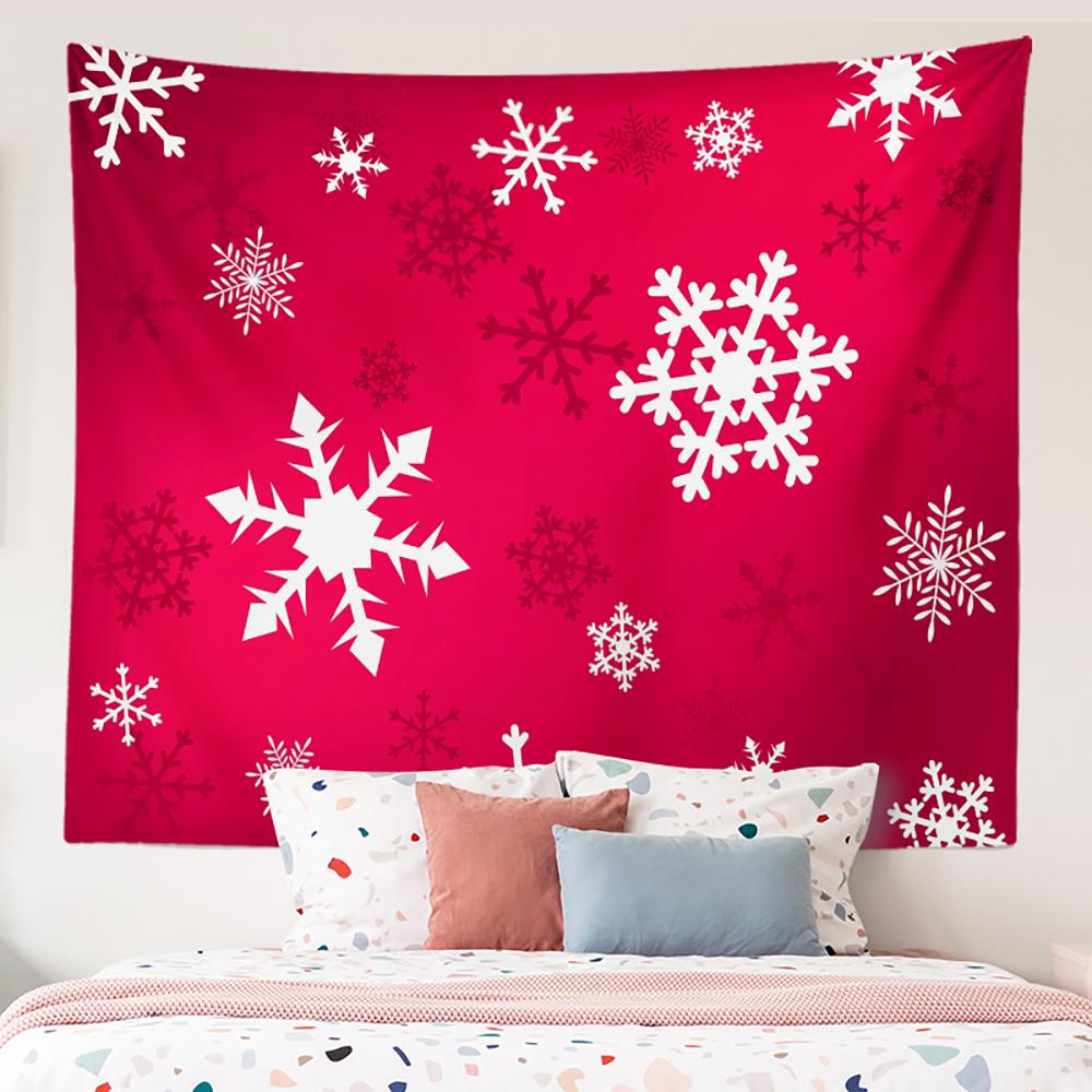 С Рождеством Санта-Клаус с рисунком елки гобелен на потолок дома — фото 8