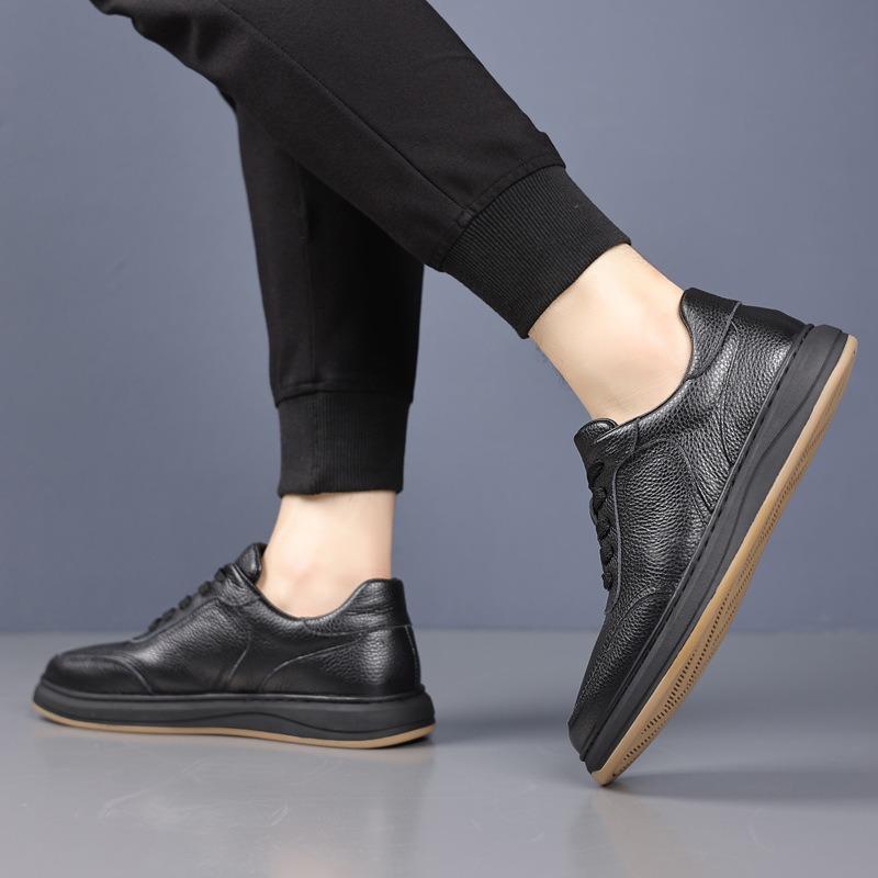Die erste Schicht Rindsleder Winter neue Herren Baumwollschuhe echtes Leder Samt Herren thermische Lederschuhe weiche Sohle weiche Oberfläche Herrenschuhe