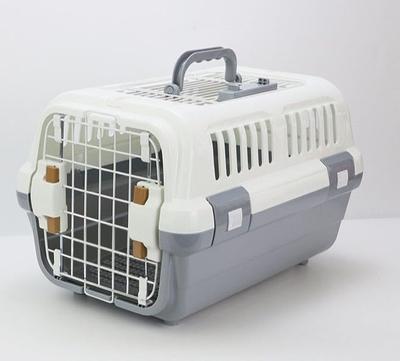 Rijbare Hondenbench voor Kleine Honden 2 Maten met Dakraam Twee Deuren Kattenmand Hondentransportbox Klein Dierentransportkooi Huisdierentransportkooi Harde Transportkooi met