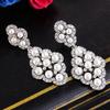 925 Sterling Silver Pearl Pendant Earrings Aesthetic Lady Wedding Jewelry with Bright Zirconia Gorgeous Graceful Accessories