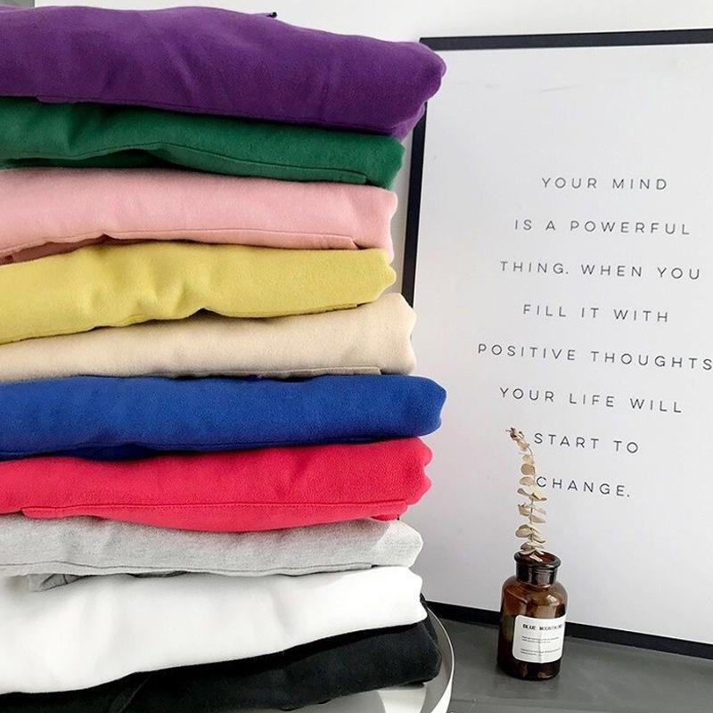 Jesienny polarowy komplet dla dzieci: bluza z kapturem w jednolitym kolorze i modny zestaw w stylu koreańskim 2023