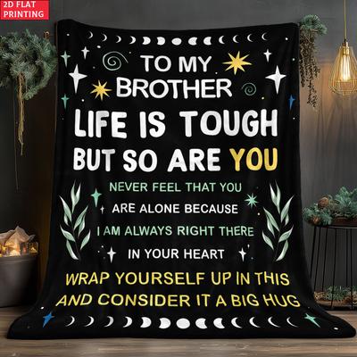 Brother Gift Print Thin Flannel Blanket for Bedroom,Living Rooms,Sofas Blankets,Lunch Breaks,blankets Fluffy Blanket