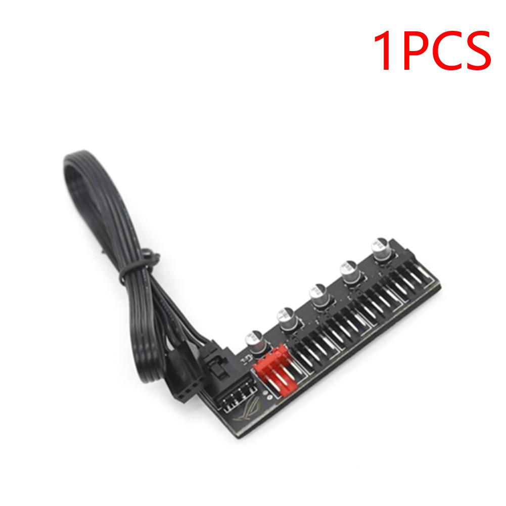 5 Port PC Fan Hub Splitter Speed Controller Adapter for 4 Pin PWM Cooling Fan