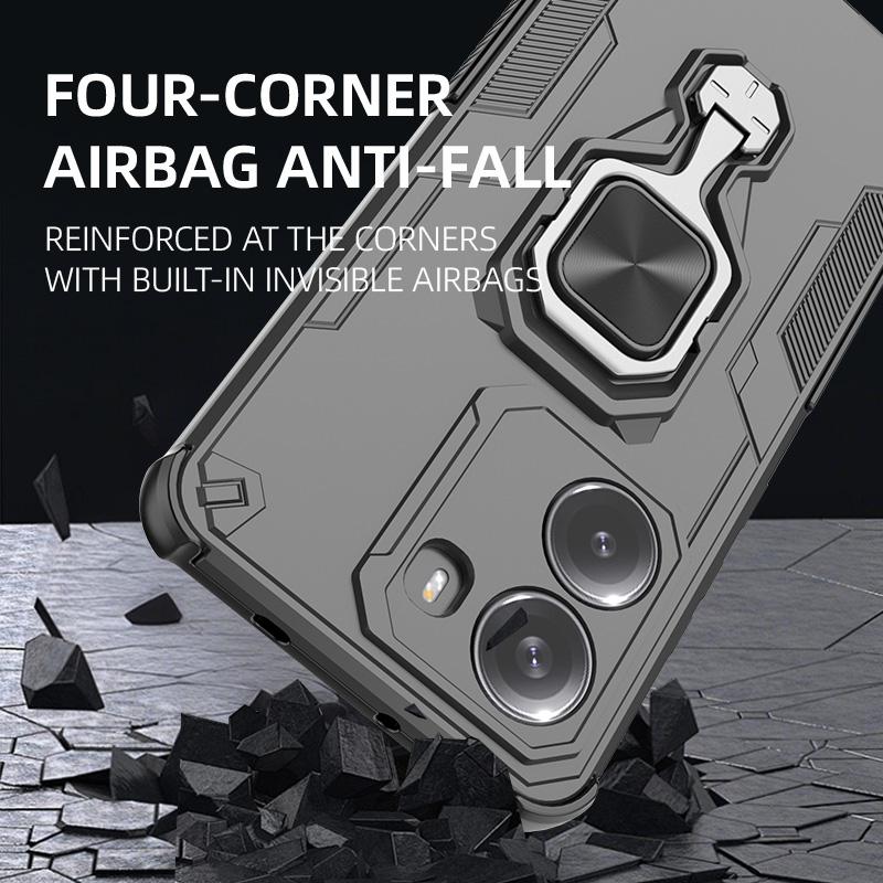 Kickstand Case For Xiaomi Poco M7 4G M7 Plus 5G Cover Lens Protection Ring Stand Magnetic Bracket Shell Fundas Coque