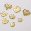 1pc  Brass Embossed  Heart Charms Lovely Pendnat for Earring Necklace Bracelet Jewelry Making