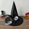 Halloween Witch Hat with Silver Buckle & Gauze - Kids & Adults Costume Accessory