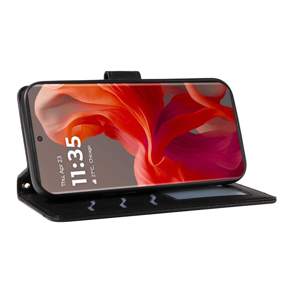 For Motorola Moto G85 5G/ S50 Neo 5G Case Wallet Rhombus Leather Phone Cover with Shoulder Strap,Wrist Strap