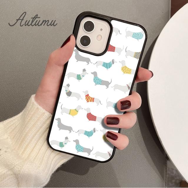 

Милый чехол для телефона с собакой таксой для iPhone 11 12 13 14 Pro Max mini X XR XS SE 2020 6S 7 8 Plus Samsung Galaxy S21 S22 Samsung S22ultra