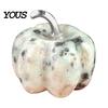 Transparent Crystal Pumpkin Charms Natural Carved Charm, Mini Gemstone Pendant Desktop Autumn Table Centerpieces for Jewelry DIY Making, Halloween
