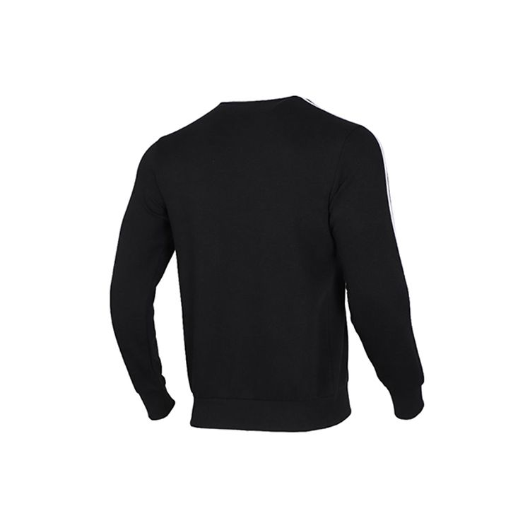 Adidas E 3S Crew Fl Fleece-Lined Sweatshirt Men Tops Black DQ3084