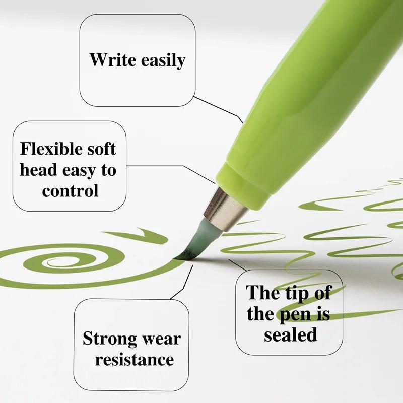 6/12/24 Colors Soft Brush Tip Marker Pens, Flexible Artist Markers for Journaling, Hand Lettering, Calligraphy & Drawing