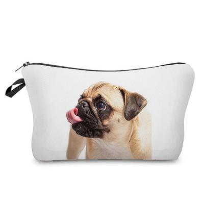 Damen Kosmetiktasche mit Hundeaufdruck Toilettenartikel Organizer Reiseaufbewahrungskoffer 6698