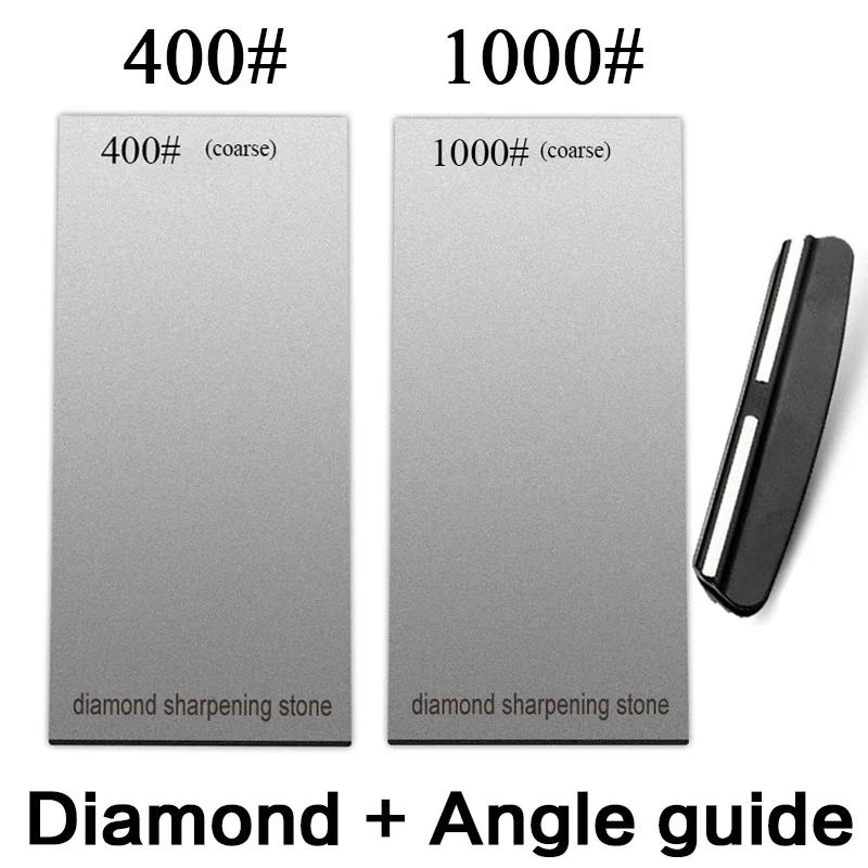 120/600/1500/3000 Grit Diamond Sharpening Stones Knife Sharpener Anti-skid Base Kitchen Knife Sharpening Tool Set Flake Plate