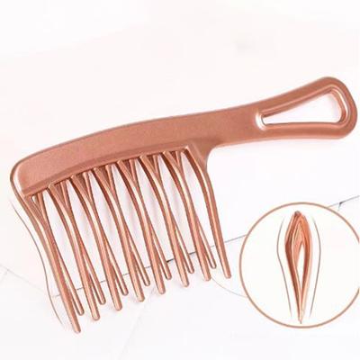 Double Row Big Tooth Comb Wide Tooth Ladies Special Perm Curly Plastic Large Fluffy Long Hair Styling Comb Salon