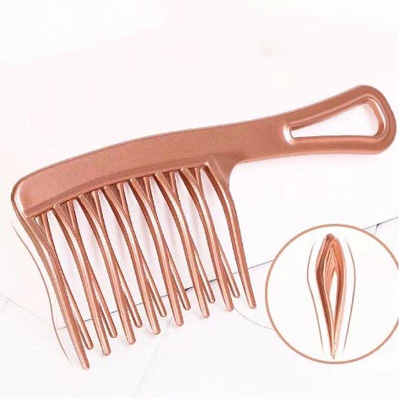 

Двухрядная расческа с крупными зубьями, расческа с широкими зубьями, специальная расческа для завивки для дам, пластиковая расческа для укладки длинных пушистых волос, салонная 1 pcs