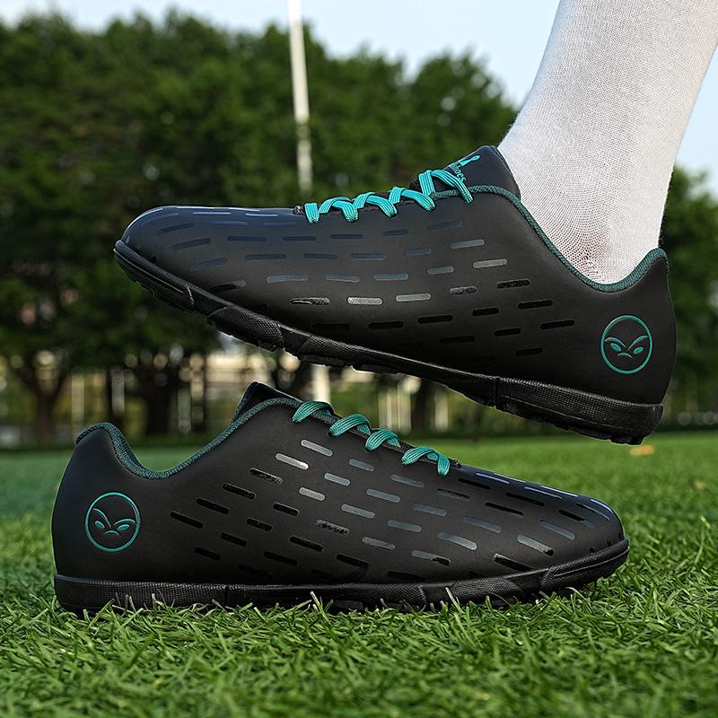 32-45 Fußballschuhe Herren Leder Outdoor Outdoor Rasen Fußballschuhe Damen Große Größe Kinder Fußballschuhe