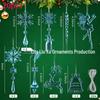 20-piece Fairy Snowflake & Reindeer Bell Set for Christmas Tree and New Year Decor