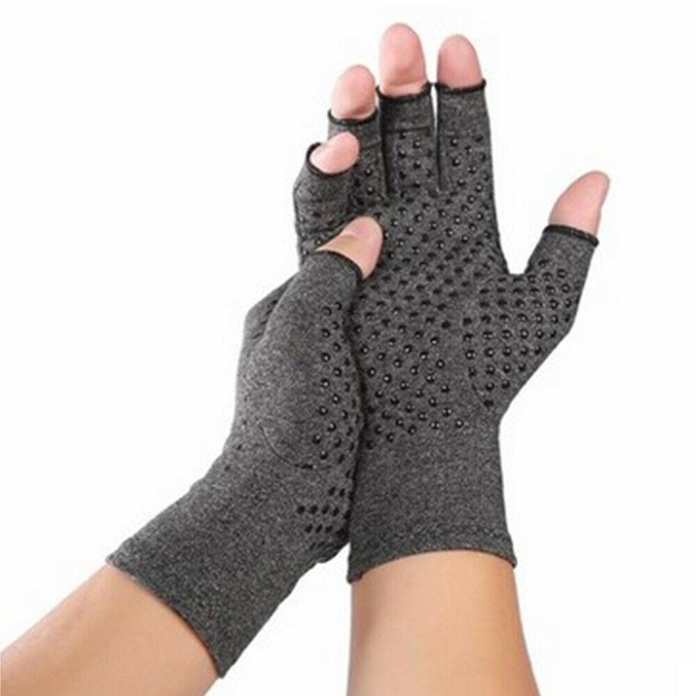 1Pair Winter Compression Arthritis Gloves Rehabilitation Fingerless Gloves Anti Arthritis Therapy Gloves Wrist Support Wristband