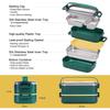 Stainless Steel Bento Box for Adults&Kids,Japanese Leakproof Lunch Box Divided Food Meal Storage Containers Set Stackable 2 Layer