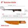 Stainless Steel Meat Cleaver Boning Knife Forging Kitchen Chef Butcher Knife Slicing Fish Knife Wood Handle Cooking Tools