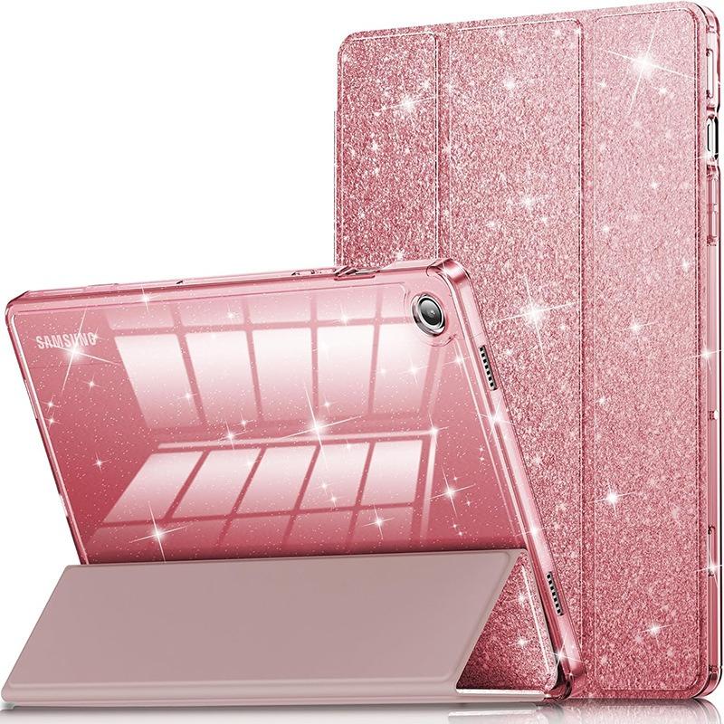 Pour Samsung Galaxy Tab S9 11  S11 S10 Lite S9 S10 FE 10.9 Étui Avec Support Stylet Tab A11 A9 Plus 11 8.7 Housse Intelligente Scintillante Tab S10 Lite 10.9 rose