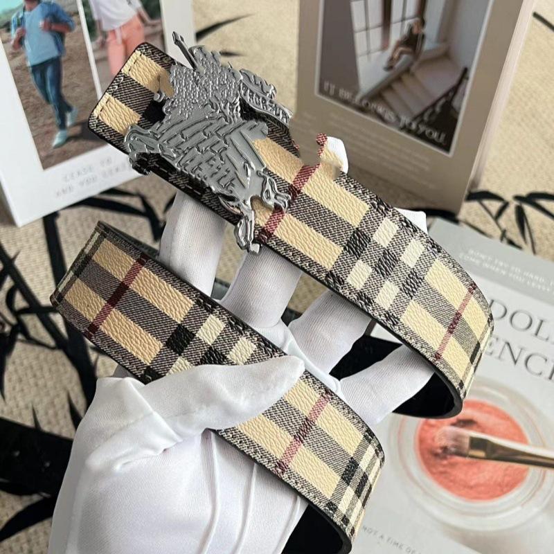 Klassischer Herren-Doppelseitiger Geprägter Rindsledergürtel mit Glatter Schnalle - Vielseitig für Business oder Freizeit