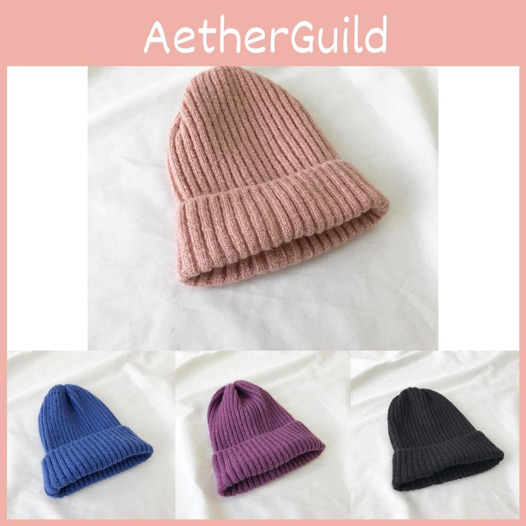 Warm Cotton Comfortable Knit Hat For Winter Versatile Colors Hightop Beanie