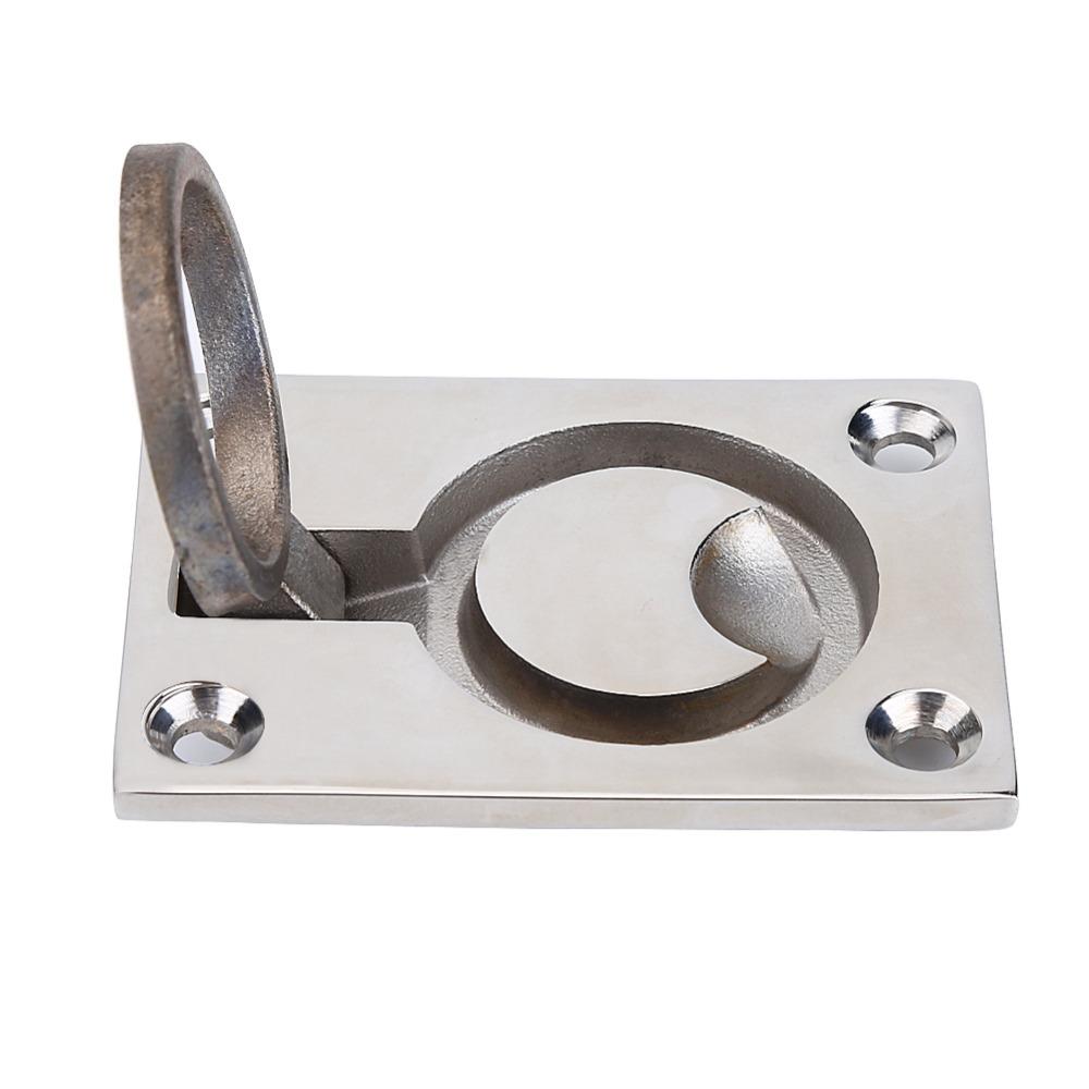 Reinforced Ring Handle Stainless Steel Flush Locker Flush Mount Boat Marine Hardware Boat