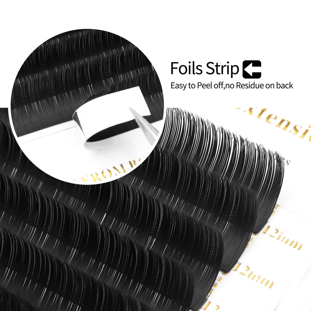 XIUSUZAKI Classic Individual Eyelashes Extensions Soft Natural Matte Black Classic Volume Lashes Extensions Supplier