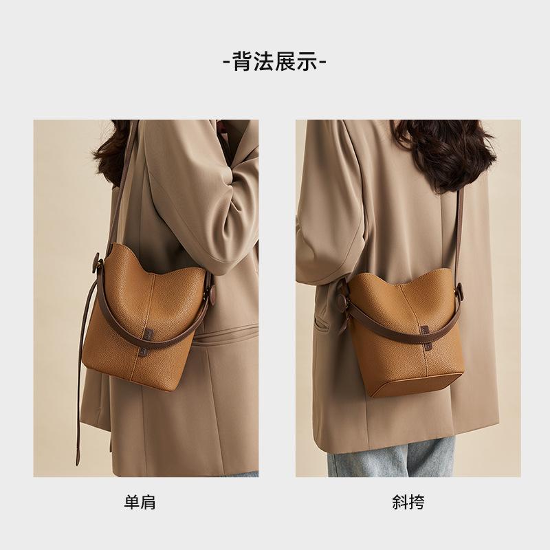 Bag 2025 New Vegetable Basket Bucket Bag Premium Sense Shoulder Crossbody Women's Bag Fashion Work Commuter Handbag