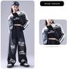 Neujahr Kinder Hip Hop Tanz Outfit - Amerikanische Trendige Lederjacke & Performance Set