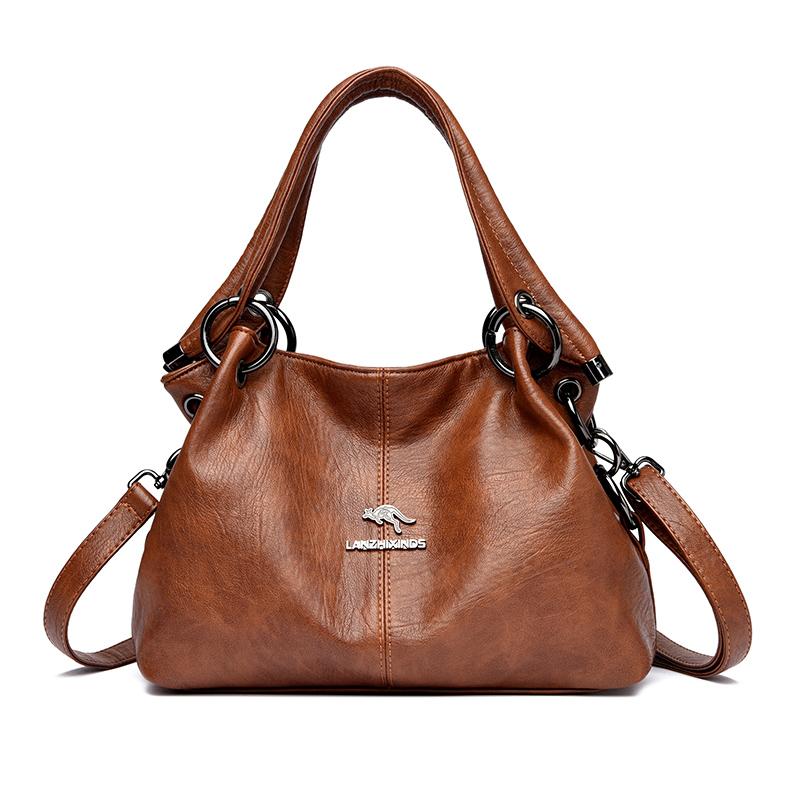 

Большая вместительная сумка-мессенджер для женщин, мягкие кожаные сумки, дизайнерская брендовая женская сумка