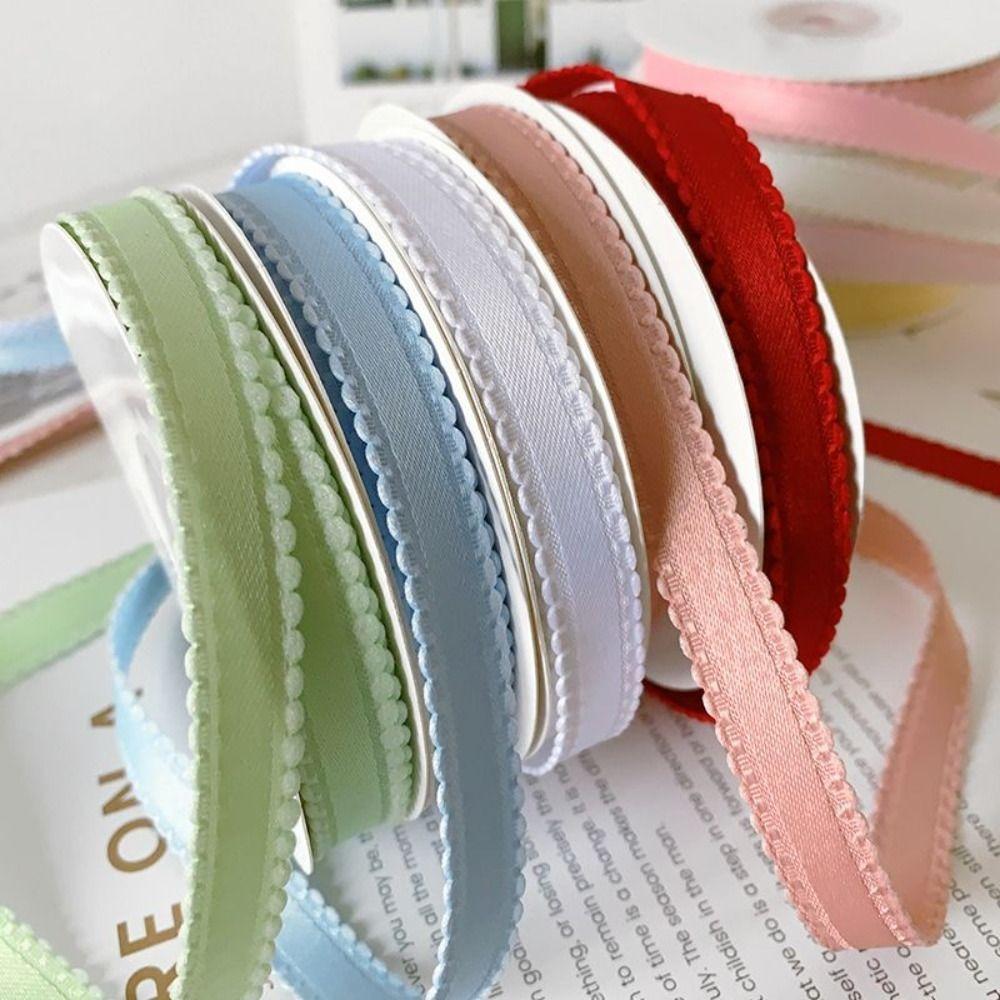 Bubble Edge Satin Ribbon Double Face Wavy Edge Ribbon New Decorative Ribbon  Gift Packaging