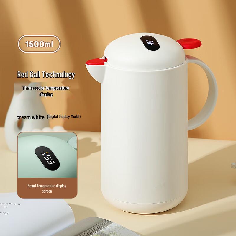 Junshenqi Smart Digital Display Glass Lined Thermos Pot Smart Digital Display