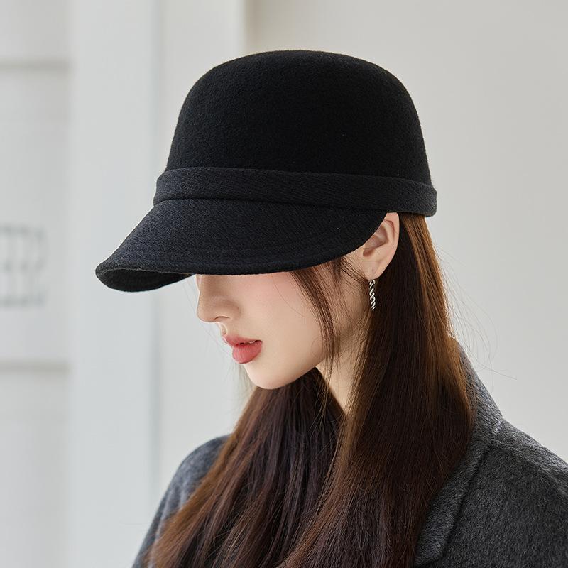 Autumn and winter hat women's high-end temperament duck tongue beret fashion versatile ear protection warm newsboy hat