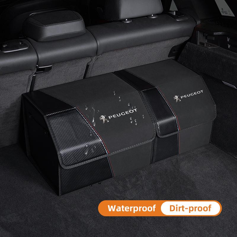 Folding Car Trunk Organizer Box Storage Bag Tools Tidying For Peugeot 208 308 206 307 207 3008 407 508 2008 5008 301 406 408 607