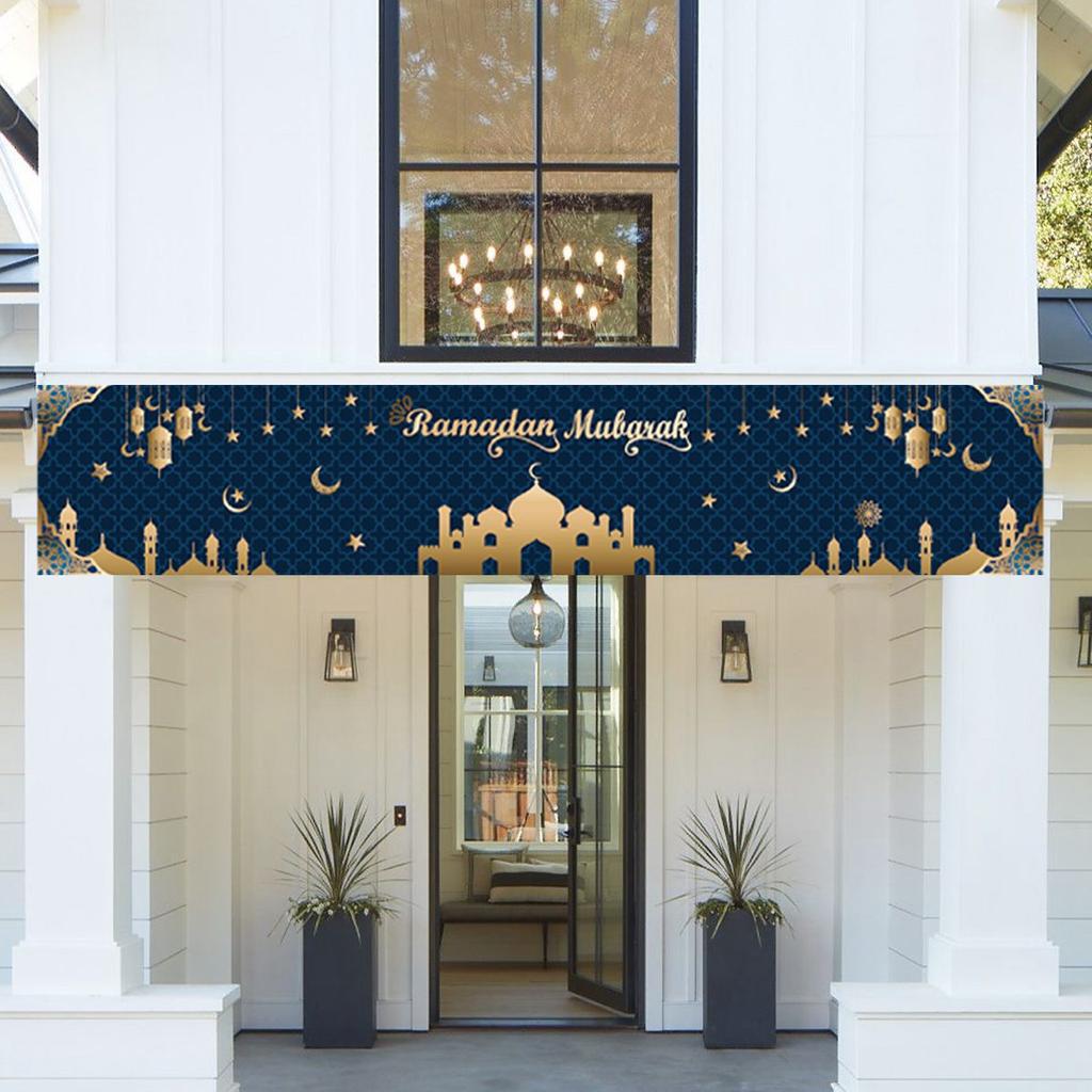 Eid Mubarak Outdoor Banner Flagge Ramadan Kareem Banner Ramadan Dekoration Für Home 2024 Islamischen Muslimischen Party Eid Al Adha