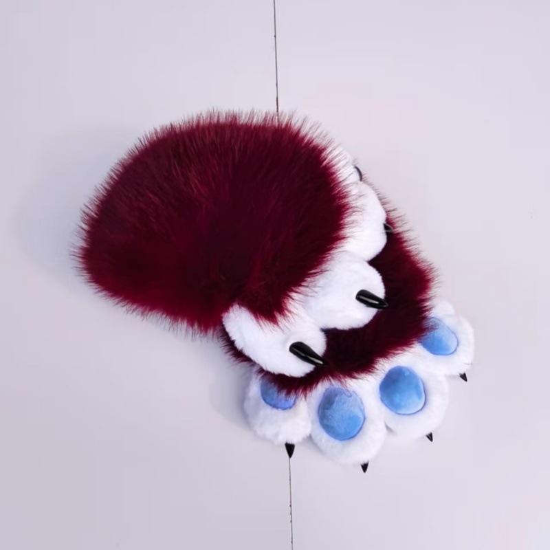 Animal claws, squeaking, furry claws with nails, gloves COS cat claws cute plush finished props