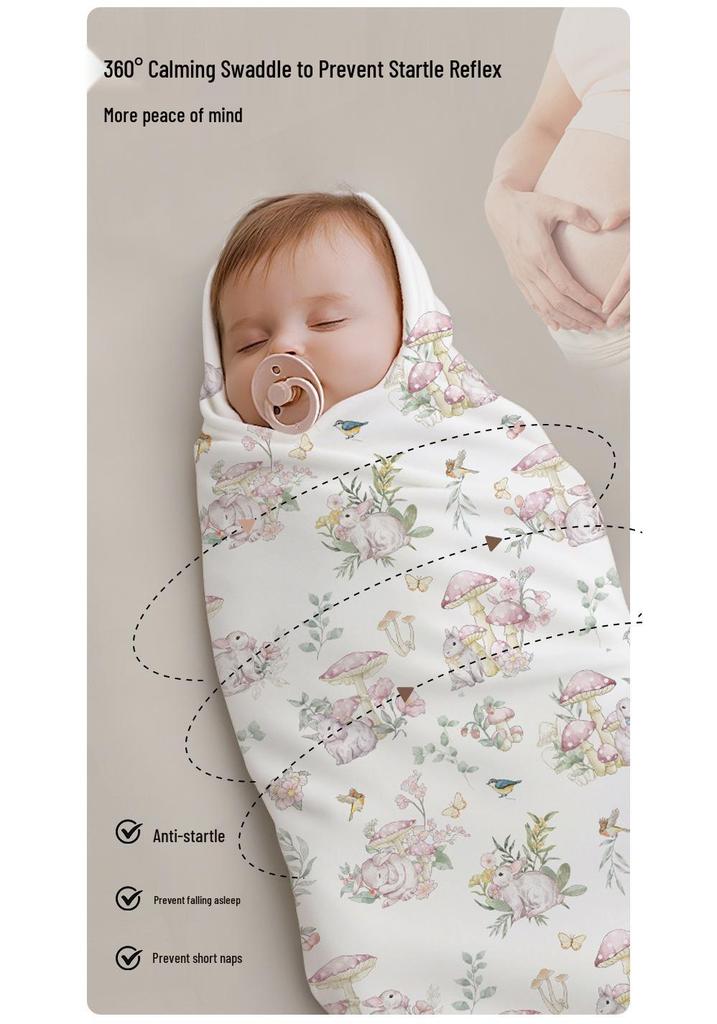 Pure Cotton Four Seasons Baby Swaddle Blanket - Anti-Startle, Newborn Essential