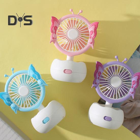 Handgehaltener Mini-Ventilator mit leistungsstarkem Motor, starkem Luftstrom, geräuscharm, tragbar, wiederaufladbar über USB, leiser Desktop-Kühlventilator