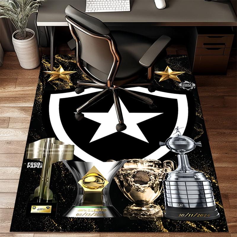 Botafogo Football Club Printed Office Carpet Chair Cushion Entryway Rug, Rugs for Living Room, Bedroom Christmas gifts