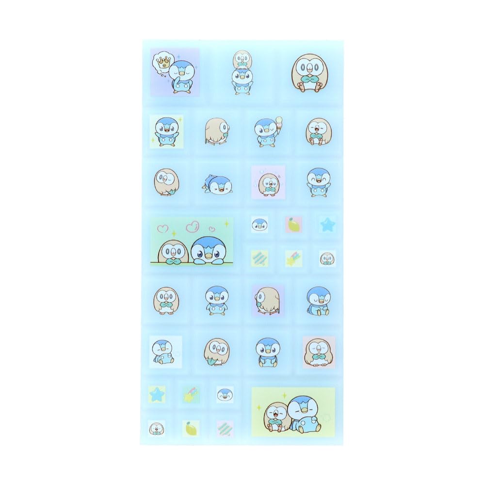 Stationery Goods Tile Plump Piplup S8814317 Sun-Star Pokémon Stickers, & Rowlet,