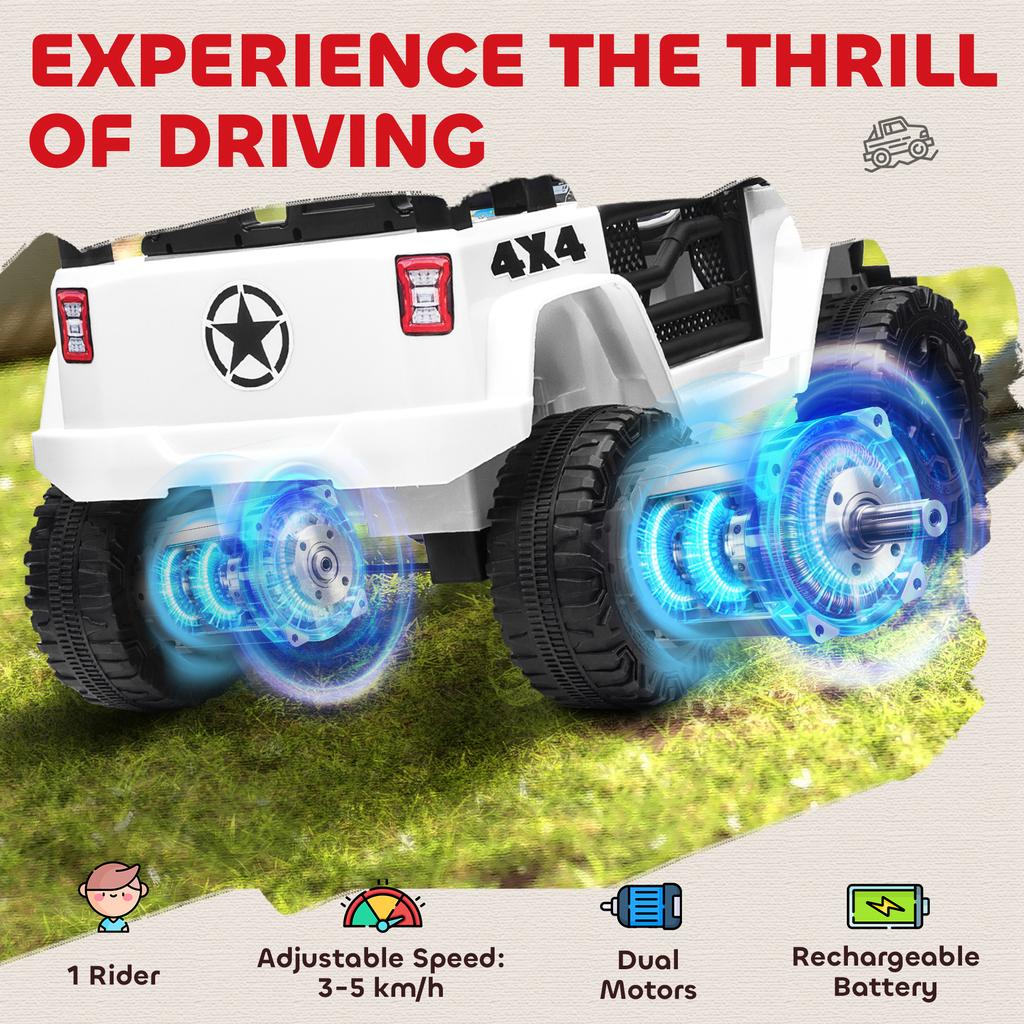 12V Kids Electric Ride On Car Truck Toy SUV with Remote Control for 3-6 Yrs