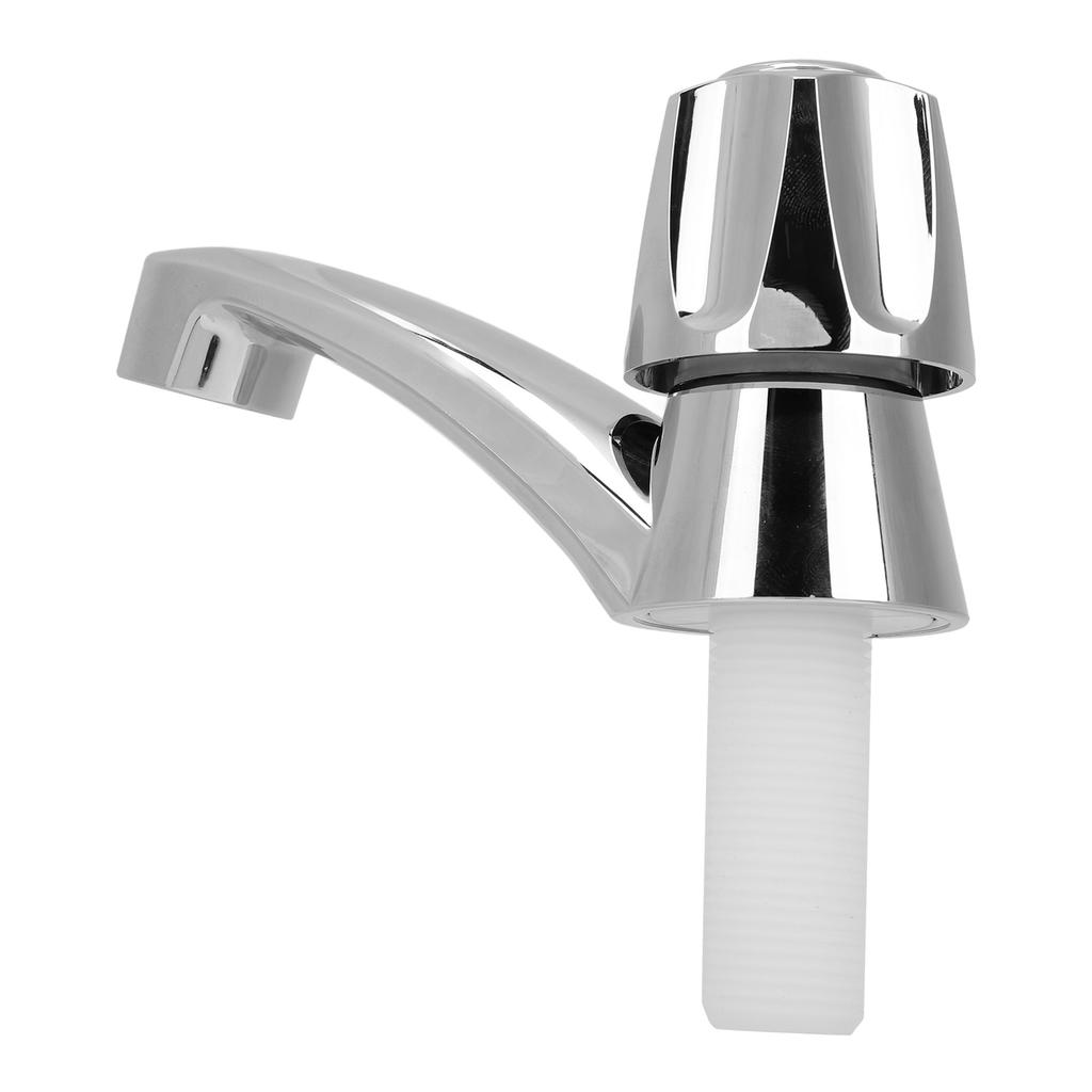 RV One Hole Bathroom Faucet Chrome Plated Single Handle Cold Water Wash Basin Faucet For Yacht Boat RV