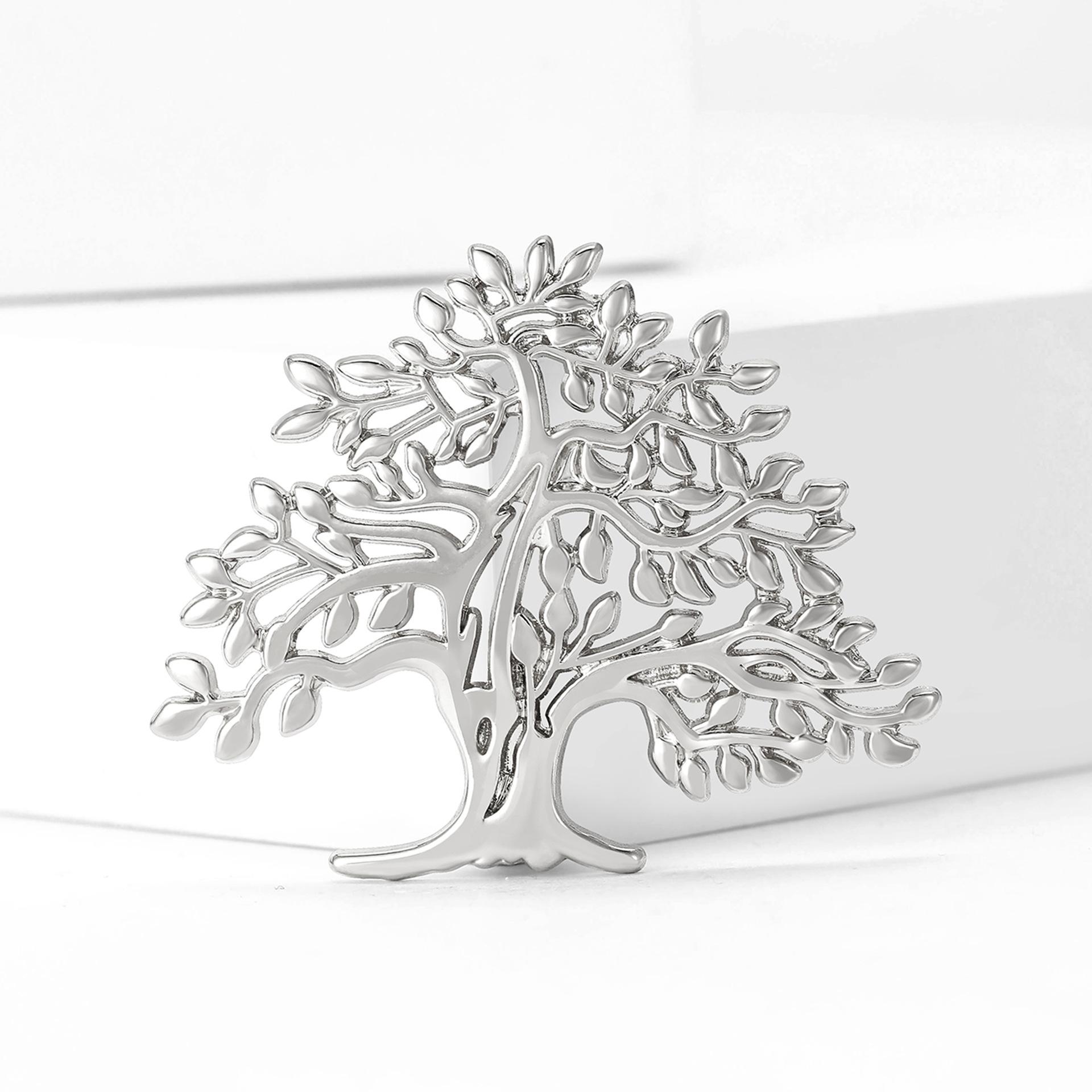 

Новая креативная гладкая брошь в виде дерева богатства из сплава, изысканная бижутерия в виде цветка на груди серебряный
