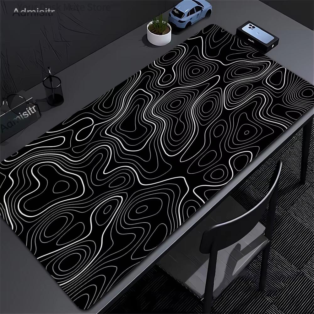 Minimalist Contour Line Extended Mouse Pad Waterproof Antislip Nonslip Desk Mat