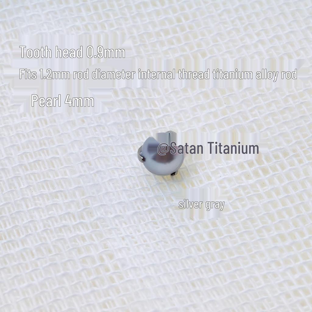 F136 Titanium Alloy Pearl Labret Stud - Internal Thread for Lip and Ear Cartilage