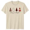 Merry And Bright Christmas Trees Holiday Unisexs TShirt Unisexs Graphic Tee a